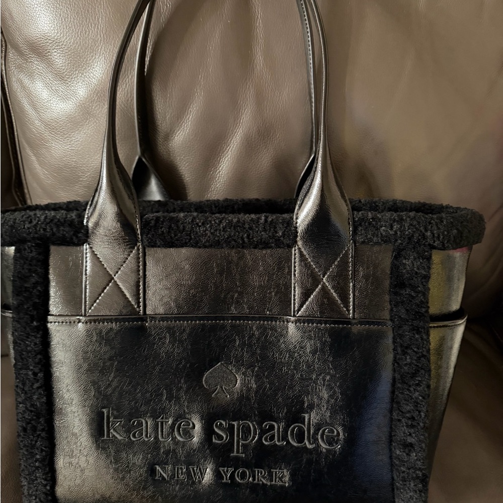 Kate Spade Jett Faux Shearling Tote Large Bag - Picture 2 of 8